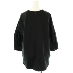 theory luxe COTTON INTERLOCK FEISY ブラウス 七分袖 038 ブラック /ES OS