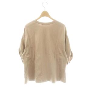 theory luxe BASALT MIBBI カットソー 五分袖 クルーネック 38 ベージュ /AT OS