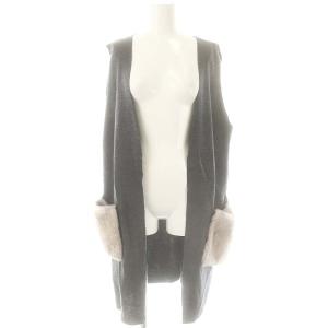 エコファーニットロングベスト 11 チャコール /ES OS