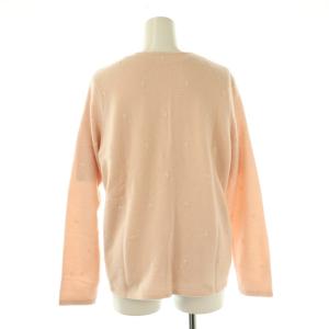 Leilian ビーズカシミヤニットカーディガン アンサンブル 9 ピンク /AT OS