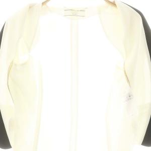 BEIGE 24SS CINDY  ダブルカラージャケット ノーカラー 0 白 黒 /MI OS