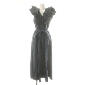 オーバーショルダーワンピース ロング ノースリーブ 0 チャコールグレー /DO OS