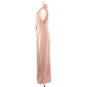 SNIDEL 24AW ノースリフリンジワンピース ロング 1 ピンク /HK OS