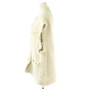 COCO DEAL 23AW ツイードロングニットベスト 2 ホワイト /HK OS