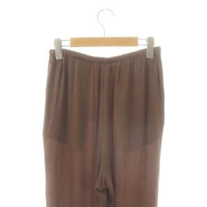 CHAOS シルシャーパンツ ワイドストレート イージー シルク F 茶 /MI OS