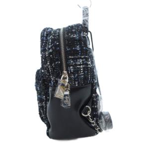 Rady ミニリュックサック デイパック ツイード チェーンショルダー F 黒系 /UO