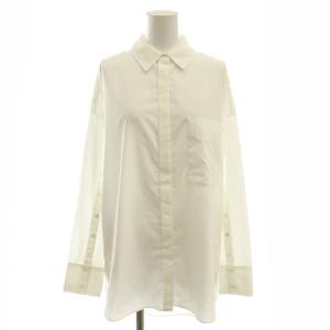 23SS マルチWAYシャツ 長袖 スタンドカラー 36 白 ホワイト 0323141212 /AT OS