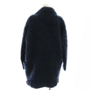 GRACE CONTINENTAL モヘヤ混 ジップアップ ジャケット テーラード 36 紺 ネイビー /AT OS