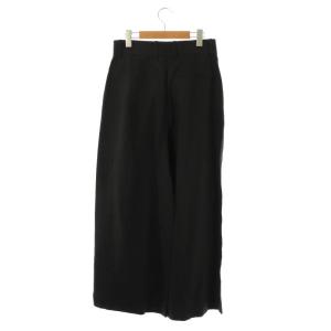 COS ワイドパンツ タック リネン EUR36 黒 /CX OS