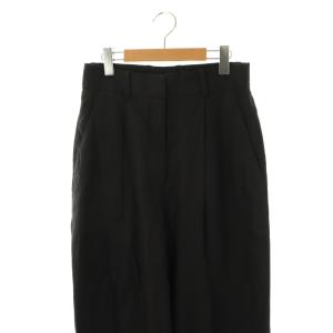 COS ワイドパンツ タック リネン EUR36 黒 /CX OS