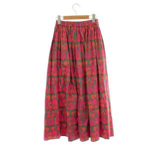 UNITED ARROWS UWCC エスニックプリントスカート フレア ロング 36 マルチカラー /DF OS