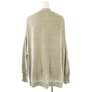 IENA Pasha リネンコットンワイド Vネックカーディガン グレー /ES OS