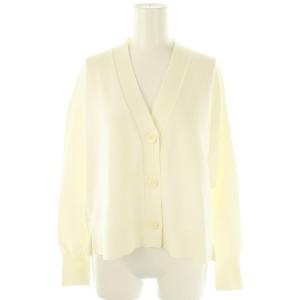 三ツ杢Vネックカーディガン ニット ホワイト /DF OS