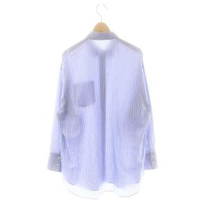 IENA 24SS キュプラコットンシャツ チュニック丈 ストライプ 青 白 /MI OS