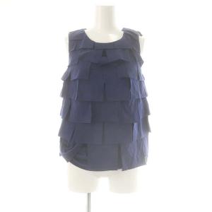 コットンティアードノースリーブトップス カットソー S ロイヤルブルー /DF OS