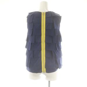 3.1 phillip lim コットンティアードノースリーブトップス カットソー S ロイヤルブルー /DF OS