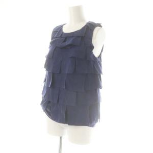 3.1 phillip lim コットンティアードノースリーブトップス カットソー S ロイヤルブルー /DF OS