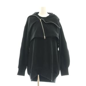 ドッキング プルオーバー パーカー トレーナー 長袖 ノースリーブ 2点セット M 黒 ブラック /AQ