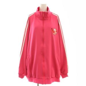 フードジャージトップ ジャケット ジップアップ 4 ピンク /AT OS