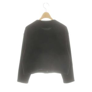 BALLSEY 24SS イギージャージー ショートカーディガン ノーカラー 36 ブラック /DF OS