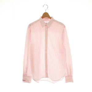 24AW HAPPYCOLOR SHIRT シャツ ストライプ ピンクホワイト /ES OS