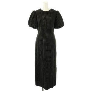 リネンパフスリーブワンピ ワンピース ロング 1 ブラック /DF OS