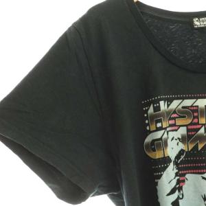 HYSTERIC GLAMOUR HEAT IT UP ビッグTシャツ カットソー 半袖 F 黒 ブラック /AT OS SH