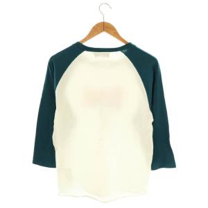 HYSTERIC GLAMOUR BAD AS MAMA 七分袖Tシャツ プリント ラグランスリーブ M 白 青 /MI OS SH