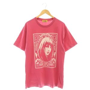 PUB MIRROR オーバーサイズTシャツ カットソー 半袖 F ピンク /AT OS SH