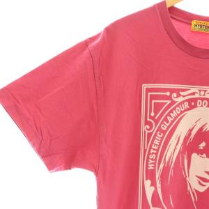 HYSTERIC GLAMOUR PUB MIRROR オーバーサイズTシャツ カットソー 半袖 F ピンク /AT OS SH