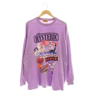 GIRLS STONE オーバーサイズTシャツ カットソー 長袖 F 紫 パープル /AT OS SH