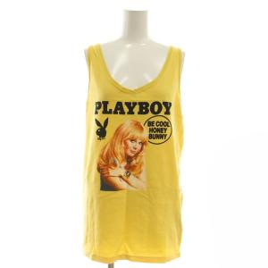 × プレイボーイ PLAYBOY MISS ERIKA TOTH タンクトップ カットソー FREE 黄色