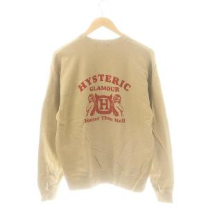 HYSTERIC GLAMOUR DIZZY&MILKY HOTTER THAN HELL スウェット トレーナー プリント M ベージュ