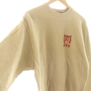 HYSTERIC GLAMOUR DIZZY&MILKY HOTTER THAN HELL スウェット トレーナー プリント M ベージュ