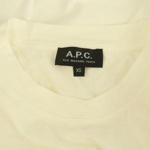 A.P.C. 別注ロゴプリントTシャツ 半袖 クルーネック XS ホワイト /MY OS