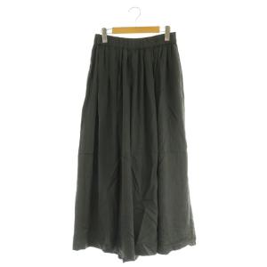 ギャザーボリュームキュロットパンツ ワイド イージー S グレー /MY OS