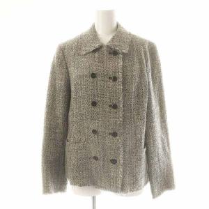 23区 ツイード ジャケット スカート セットアップ スーツ 上下 44 グレー /AT OS