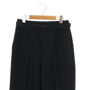 ANAYI 25SS Eternal Line コンパクトストレッチワイドパンツ ベルト付き 38 紺 /MI OS
