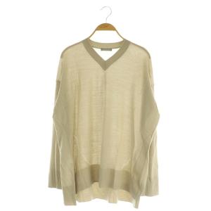 24AW Lawrence Rolly Vネック ニット セーター 長袖 オーバーサイズ 38 ベージュ