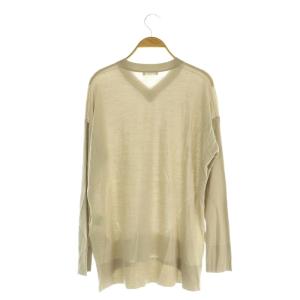 theory luxe 24AW Lawrence Rolly Vネック ニット セーター 長袖 オーバーサイズ 38 ベージュ