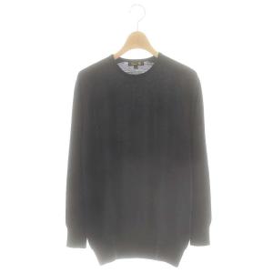 16G天竺クルーネックニット セーター ウール カシミヤ混 2 紺 /MI OS