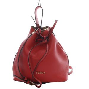 コスタンザ 2WAYバッグ ハンドバッグ ワンハンドル ショルダーバッグ 斜め掛け 巾着 レザー レッド