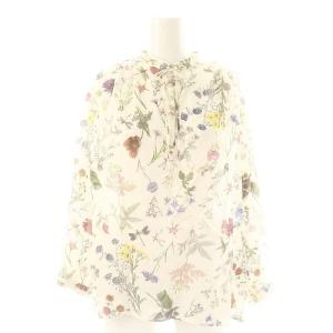 ボタニカルリベルラプリント ブラウス 花柄 36 白 マルチカラー /MI OS