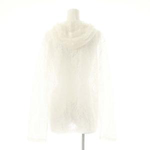 BEAUTY&YOUTH UNITED ARROWS 総レース ハーフジップ フーディ パーカー ナイロン 白 /MI OS