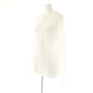 BEAUTY&YOUTH UNITED ARROWS 総レース ハーフジップ フーディ パーカー ナイロン 白 /MI OS