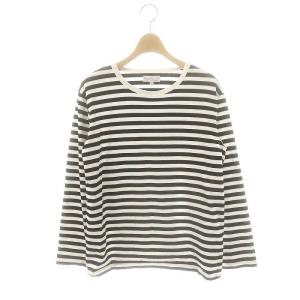 J008 TS ボーダーTシャツ カットソー 長袖 3 ブラック ホワイト /DF OS