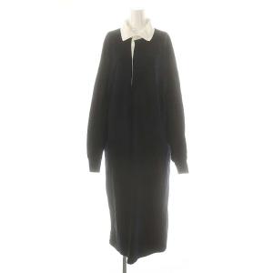 RUGGER DRESS ラガーシャツワンピース F 紺 白 /MI OS