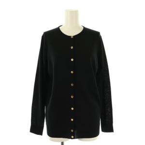 FF grace クルーネック カーディガン ニット 長袖 ブラック /HK OS