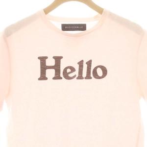 MADISONBLUE HELLO CREW NECK TEE DYED Tシャツ カットソー プリント 01 S ピンク /MI
