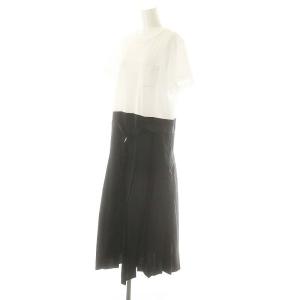 sacai 24-07401 Cotton Poplin x Cotton Jersey Dress ワンピース